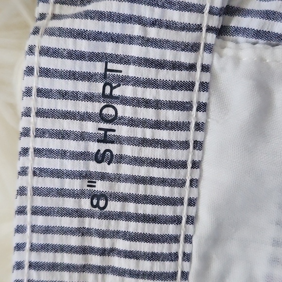 St. John's Bay Blue and White Striped Seersucker Shorts with 8" Inseam NWT - Picture 7 of 11